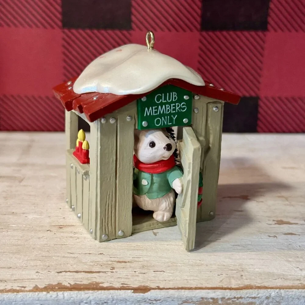 1988 Hallmark Our Clubhouse Vintage Christmas Collectors Club Keepsake Ornament